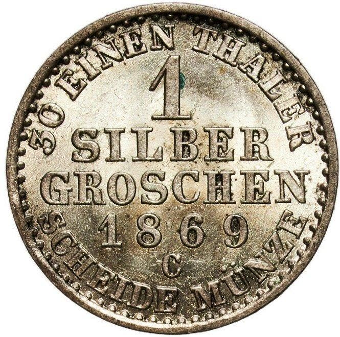 Duitsland, Pruisen Willem I. Groschen 1869 (Frankfurt), Postzegels en Munten, Munten | Europa | Niet-Euromunten