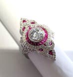 Zonder minimumprijs - Ring Zilver - 3.68ct. tw. Saffier -, Nieuw