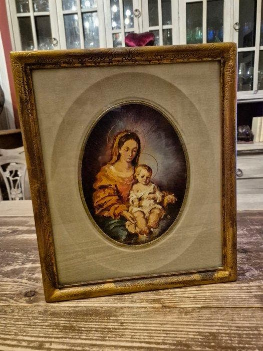 Luigi Morgari (1857-1935) - Madonna con Bambino, Antiquités & Art, Art | Peinture | Classique