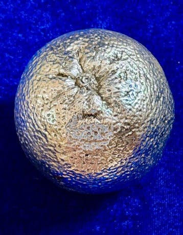 Beeldje - “LARGE” Orange 277 grams - .925 zilver gelamineerd