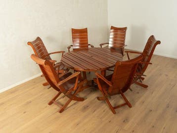 Triconfort - Ensemble de meubles de jardin (9) - Teck -