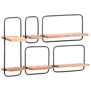 vidaXL Wandplanken 5 stuks massief acaciahout, Verzenden