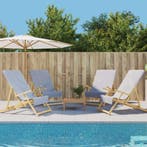 vidaXL Strandhanddoeken 4 st 400 g/m² 60x135 cm stof grijs, Huis en Inrichting, Verzenden, Nieuw