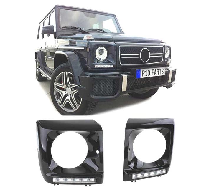 KIT FEUX DIURNES MERCEDES CLASSE G W463 90-12 LOOK AMG G65, Auto-onderdelen, Verlichting, Verzenden