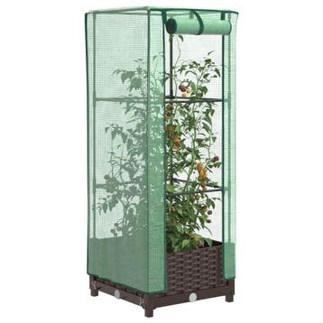 vidaXL Plantenbak verhoogd met kashoes 40x40x123 cm, Verzenden, Nieuw