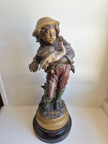 Auguste Moreau (1834-1917) - sculptuur, Lenfant et le