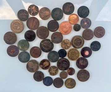 Frankrijk. Lot varié de 43 monnaies (Zonder minimumprijs)