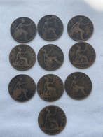 Verenigd Koninkrijk. Victoria. 1 Penny Lot of 10 coins.