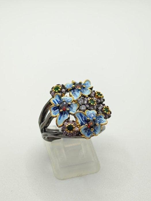 Zonder minimumprijs - Ring Zilver, Handgemaakte ring, zilver, Bijoux, Sacs & Beauté, Bagues