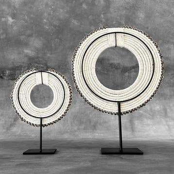 Decoratief ornament - NO RESERVE PRICE - Pair of Yellow/Grey