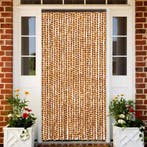 vidaXL Vliegengordijn 90x200 cm chenille okerkleurig en wit, Verzenden