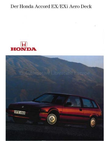 1986 HONDA ACCORD AERO DECK BROCHURE DUITS, Nieuw