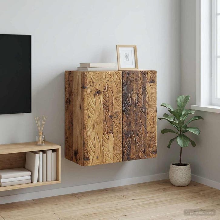 vidaXL Wandkast Oud hout 59 x 31 x 60 cm Bewerkt hout, Maison & Meubles, Armoires | Autre, Envoi
