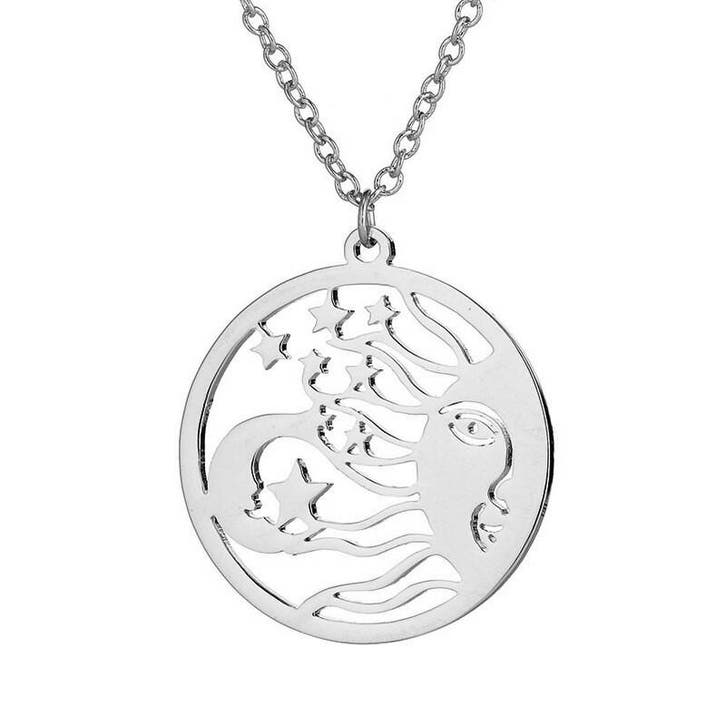 Fako Bijoux - Ketting Met Hanger - Stainless Steel - RVS -, Handtassen en Accessoires, Kettingen, Verzenden
