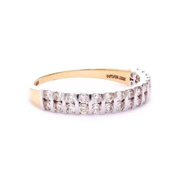 Bague - 18 carats Or jaune - 0.54ct. tw. Diamant (Naturelle), Handtassen en Accessoires, Ringen, Nieuw