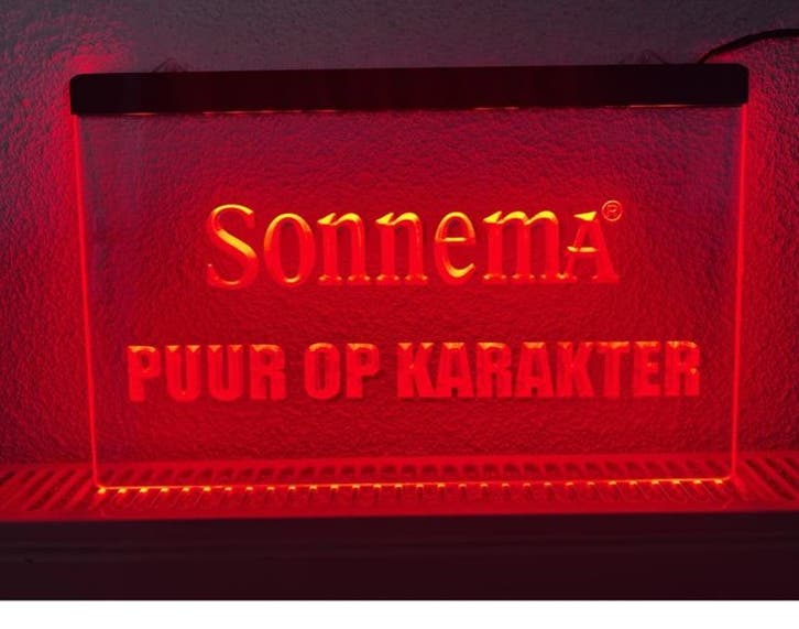 Sonnema neon bord lamp LED verlichting reclame lichtbak bier, Huis en Inrichting, Lampen | Overige, Nieuw, Verzenden