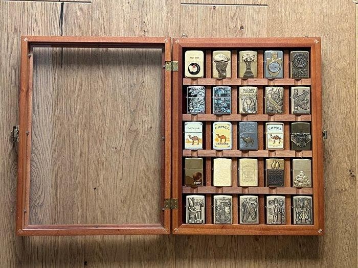 Zippo, No Reserve Price - Official - 25 Slot Wooden, Verzamelen, Rookartikelen, Aanstekers en Luciferdoosjes