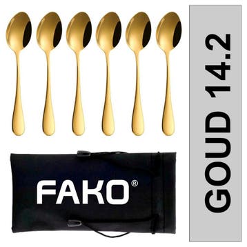 Fako Bijoux - Koffielepel XL / Dessertlepel Classic - 14cm -, Verzenden, Nieuw