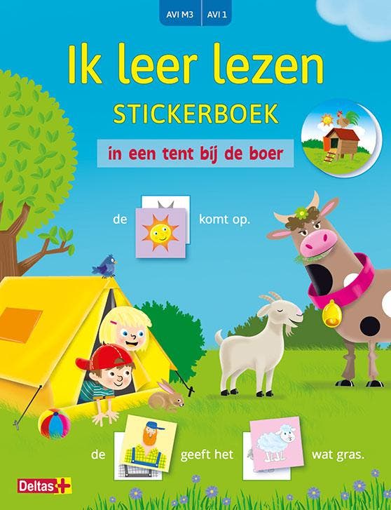 Ik leer lezen Stickerboek - In een tent bij de boer (AVI M3, Livres, Livres pour enfants | Jeunesse | Moins de 10 ans, Envoi