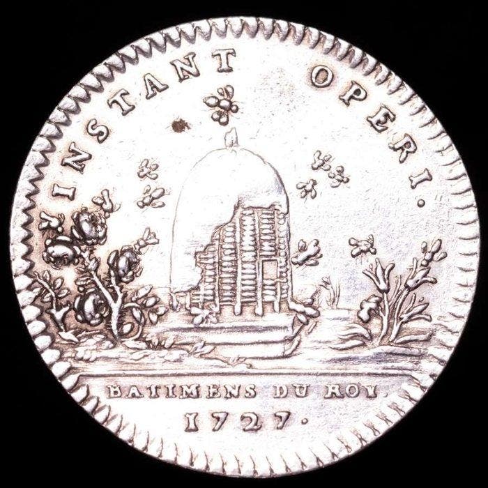 Frankrijk. Silver Jeton Louis XV, Bâtiments du roi 1727, Timbres & Monnaies, Monnaies | Europe | Monnaies non-euro