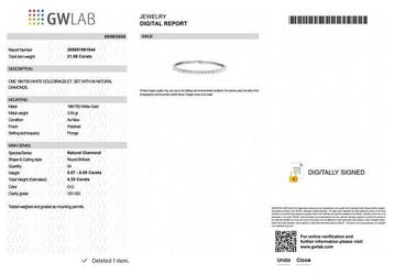 Zonder minimumprijs - Armband - 18 karaat Witgoud - 4.30ct., Nieuw