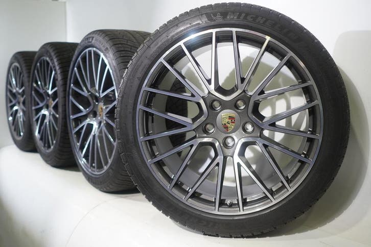 Porsche Cayenne E3 21 inch velgen Michelin Winterbanden Orig, Auto-onderdelen, Banden en Velgen, Ophalen of Verzenden