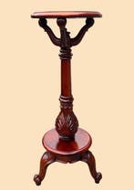 Monumentale Architectonische Piedestal - Standaard - Mahonie, Antiquités & Art