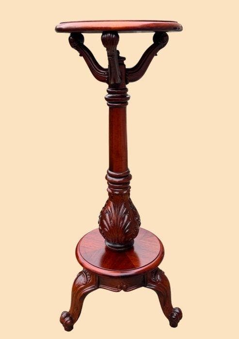 Monumentale Architectonische Piedestal - Standaard - Mahonie, Antiquités & Art, Antiquités | Autres Antiquités