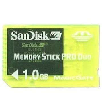 SanDisk Memory Stick Pro Duo 1GB (PSP Accessoires), Consoles de jeu & Jeux vidéo, Ophalen of Verzenden