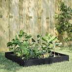vidaXL Plantenbak verhoogd 100x100x26 cm staal zwart, Verzenden
