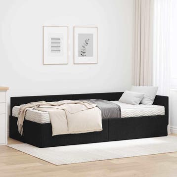 vidaXL Hoekbedframe met Matras Anders met hoofdeinde 2 st, Verzenden