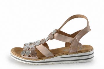 Rieker Sandalen in maat 40 Beige, Verzenden, Beige, Sandalen of Muiltjes, Zo goed als nieuw