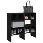 vidaXL Schoenenrekken 2 st stapelbaar 89,5x30x40 cm zwart, Verzenden