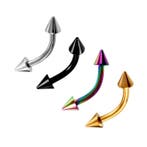 Fako Bijoux - Wenkbrauw Piercing - Spike - 3mm - Set - 4, Handtassen en Accessoires, Piercings, Verzenden, Nieuw