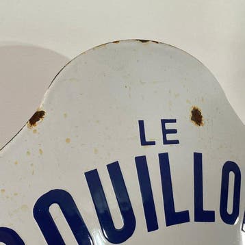 Bouillon Kub - Emaille bord - 90x30cm - Gemaakt van een