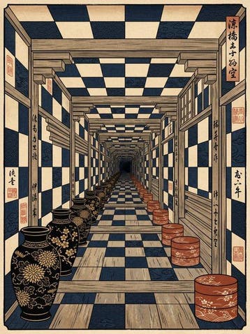 I_KONIQ - Japanese Escher style