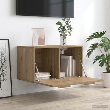 vidaXL Wandkast 60 x 36,5 x 35 cm Bewerkt hout Artisanaal, Huis en Inrichting, Kasten | Overige, Verzenden, Nieuw