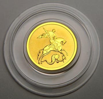 Rusland. 50 Roubles 2010 St. George - .999 gold 1/4 oz