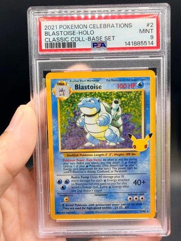 Pokémon - 3 Graded card - Tortank, Dracaufeu, Florizarre 2,
