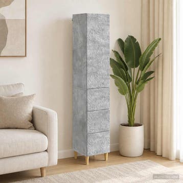 vidaXL Kast Set 2 st 33 x 34,5 x 90 cm Bewerkt hout, Verzenden, Nieuw