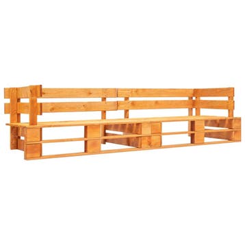 vidaXL Tuinbank 2-zits pallet hout honingbruin, Verzenden