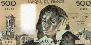 France Frankreich Pick 156 500 Francs Pascal 04/09/1980 C..., Verzenden