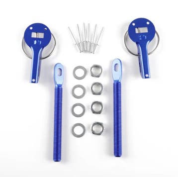 Hood Bonnet Pin Kit Aluminium For All Cars blue, Ophalen of Verzenden, Nieuw
