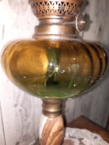 Petroleumlamp - Vernikkeld messing
