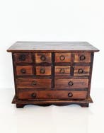 Commode - Bois - Coffre dapothicaire en bois vintage