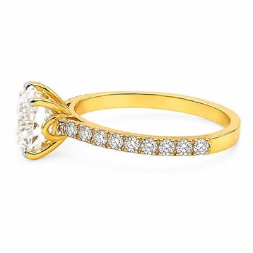 Ring - 14 karaat Geel goud - 2.25ct. tw. Diamant (Lab-grown)