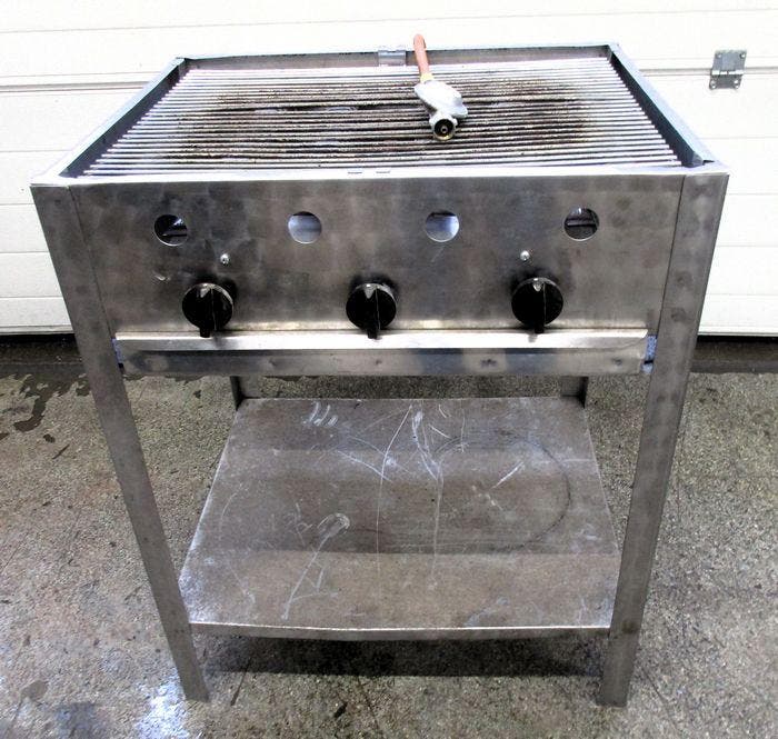 RVS Grill met 3 branders, Barbecue, 65cm propaan/butaan, Articles professionnels, Horeca | Équipement de cuisine