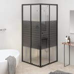 vidaXL Douchecabine strepen 80x80x180 cm ESG zwart, Doe-het-zelf en Bouw, Verzenden, Nieuw