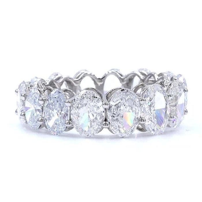 Ring Platina - 10.15ct. tw. Diamant (Lab-grown), Handtassen en Accessoires, Ringen