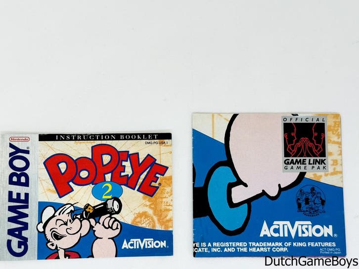 Gameboy Classic - Popeye 2 - USA - Manual + Poster, Consoles de jeu & Jeux vidéo, Jeux | Nintendo Game Boy, Envoi